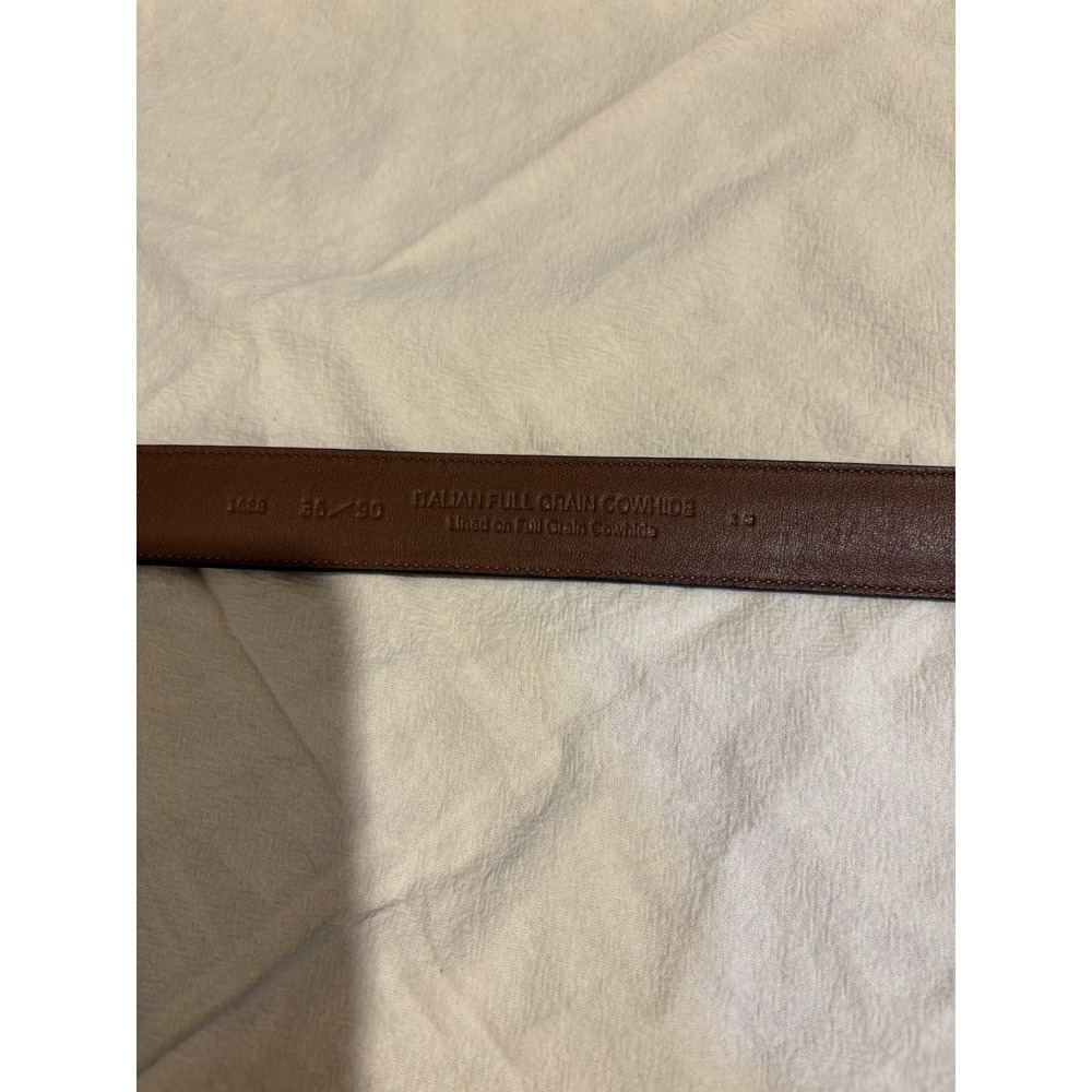 Roundtree & Yorke Brown Italian Full Grain Cowhide Dress Belt Men's Size 36/90 - Picture 4 of 5
